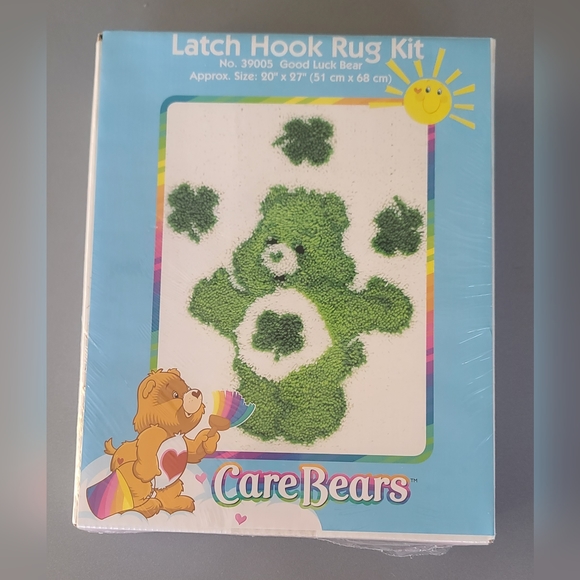 Good Luck Care Bear Latch Hook Rug Kit Still In Wrapping 20" x 27" - Picture 1 of 1